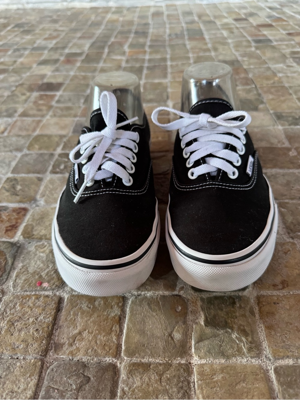 Vans Authentic Black Canvas Sneakers - Picture 7 of 10